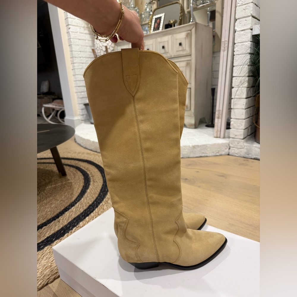Isabel Marant Suede Western Boots in Beige size 40 brand new - Picture 6 of 9